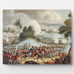 Plaque Photo L'aile gauche de l'armée britannique en action au