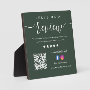 Plaque Photo Laissez-nous un commentaire Facebook Instagram Log