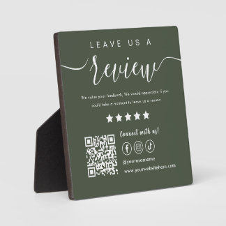 Plaque Photo Laissons-nous un commentaire Social Media Logo For