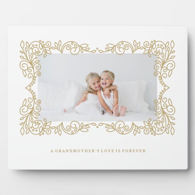 Plaque Photo L'amour de la grand-mère (Devant)