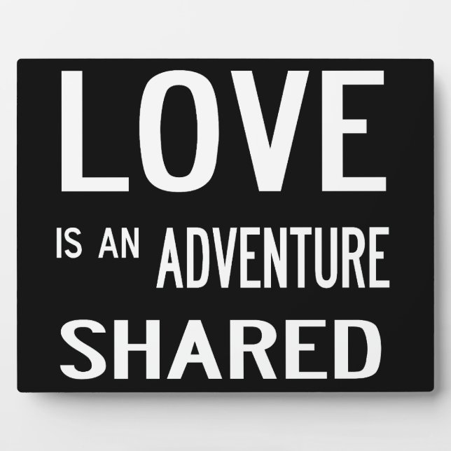 Plaque Photo L'amour est une aventure (Devant)