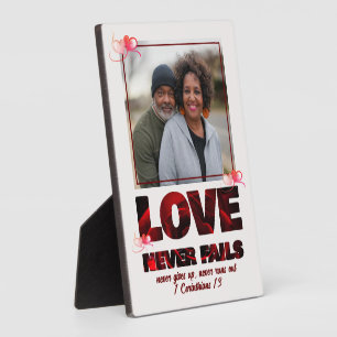 Plaque Photo L'AMOUR N'ÉCHEC JAMAIS Christian Photo Valentines