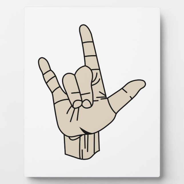 Plaque Photo Langue des signes (Devant)