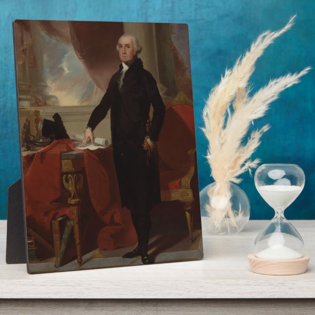 Plaque Photo Lansdowne Portrait : Le président américain George (Côté)