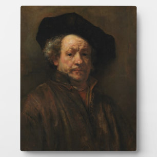 Plaque Photo L'art de l'auto-portrait de Rembrandt van Rijn