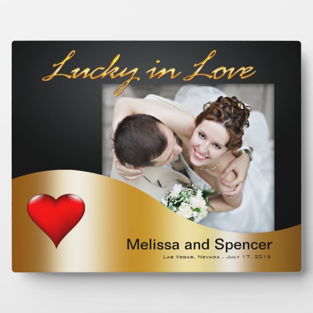Plaque Photo Las Vegas Lucky in Love Mariage (Devant)