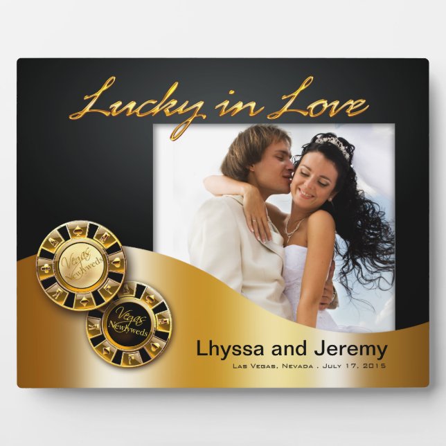 Plaque Photo Las Vegas Lucky in Love Photo Mariage (Devant)