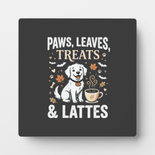 Plaque Photo Latté Chute de Chien Halloween