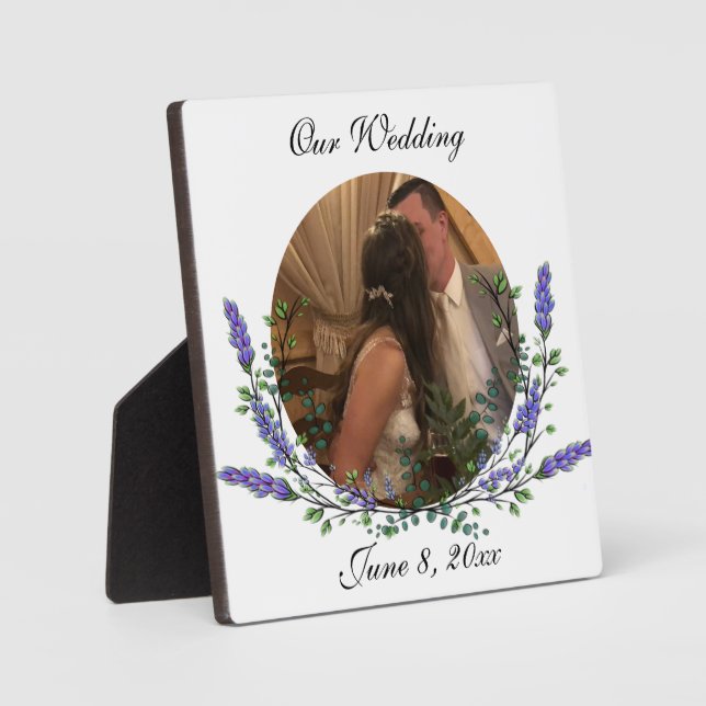 Plaque Photo Lavande et Eucalyptus violet fleuri botanique (Recto)