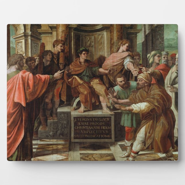 Plaque Photo L'Aveugle d'Elymas (dessin pour la Sixtine Ch (Devant)