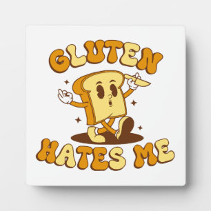 Plaque Photo Le gluten me déteste