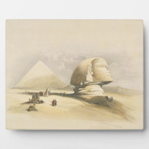 Plaque Photo Le Grand Sphinx et les Pyramides de Gizeh, de "E