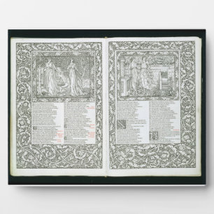 Plaque Photo Le 'Kelmscott Chaucer', publié en 1896 par le Kel