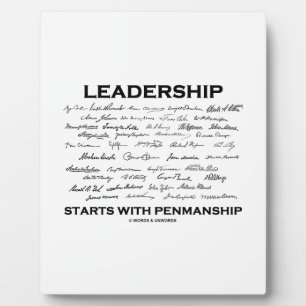 Plaque Photo Le Leadership Commence Par La Pénalité (Signatures