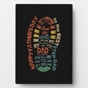 Plaque Photo Le meilleur beau-père merci d'avoir pris la relève