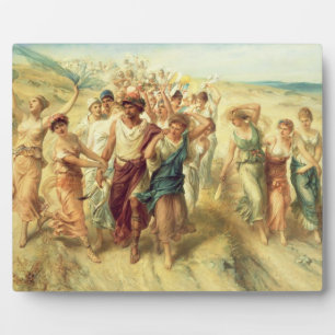 Plaque Photo Le poète Anacreon (570-485 av. J.-C.) avec ses Mus