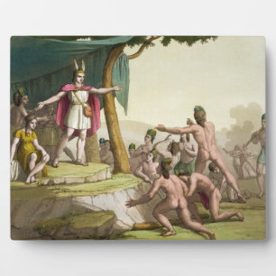 Plaque Photo Le roi Manco Capac et la reine Coya Mama reçoivent