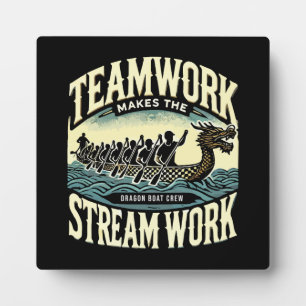 Plaque Photo Le travail d'équipe fait le travail de la rivière,