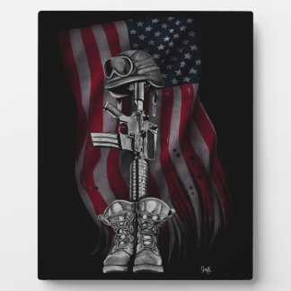 Plaque Photo L'Easel, le soldat tombé