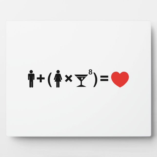 Plaque Photo L'équation d'amour pour les femmes (Devant)