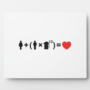 Plaque Photo L'équation d'amour pour les hommes