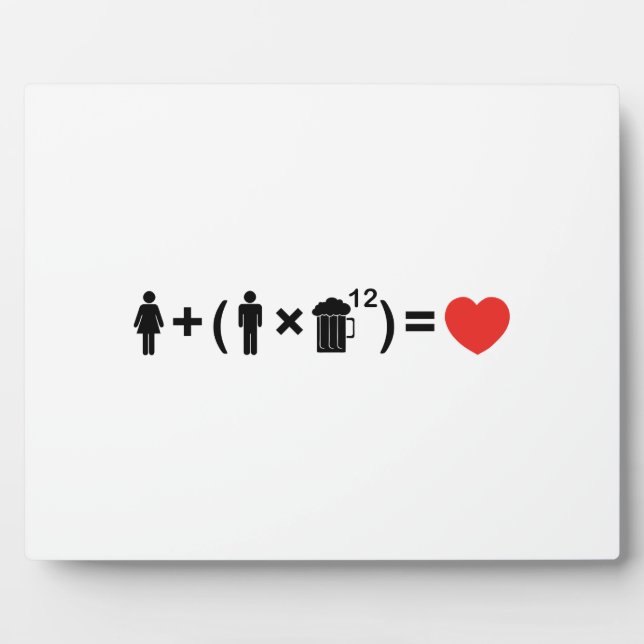 Plaque Photo L'équation d'amour pour les hommes (Devant)