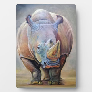 Plaque Photo Les amateurs de Rhino | Art Cute Rhino Portrait
