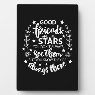 Plaque Photo Les Bons Amis Sont Comme Des Étoiles