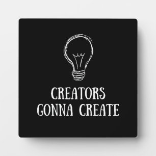 Plaque Photo Les créateurs vont créer Artistes minimalistes