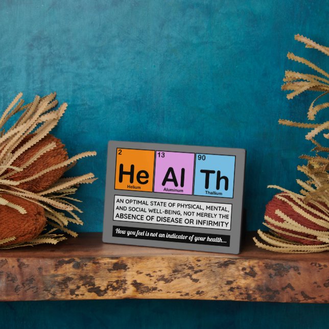 Plaque Photo Les Éléments De La Chiropratique De La Santé (Côté)