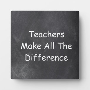 Plaque Photo Les enseignants font la différence Chalkboard Desi