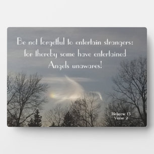 PLAQUE PHOTO LES ÉTRANGERS PEUVENT ÊTRE DES ANGES