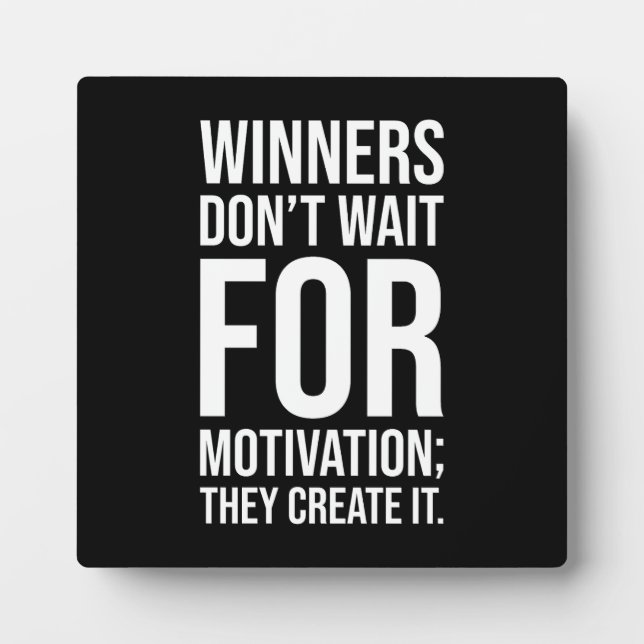 Plaque Photo Les gagnants créent des motivations - Grind de suc (Devant)