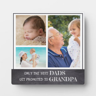 Plaque Photo Les Meilleurs Dads Sont Promus À Grand-Père 3 Phot