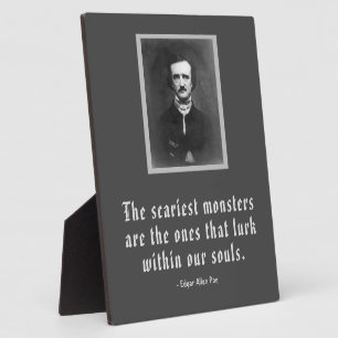 Plaque Photo Les monstres les plus effrayants Edgar Allan Poe C