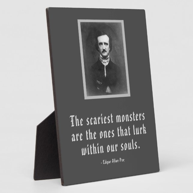 Plaque Photo Les monstres les plus effrayants Edgar Allan Poe C (Côté)