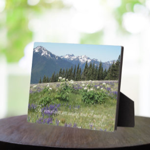 Plaque Photo Les montagnes appellent Cote Meadow Fleurs sauvage