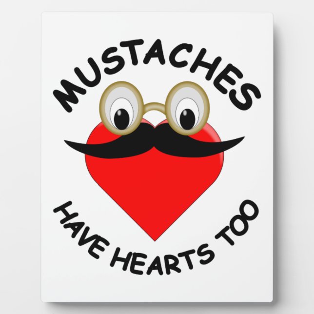 Plaque Photo Les moustaches ont aussi des coeurs (Devant)