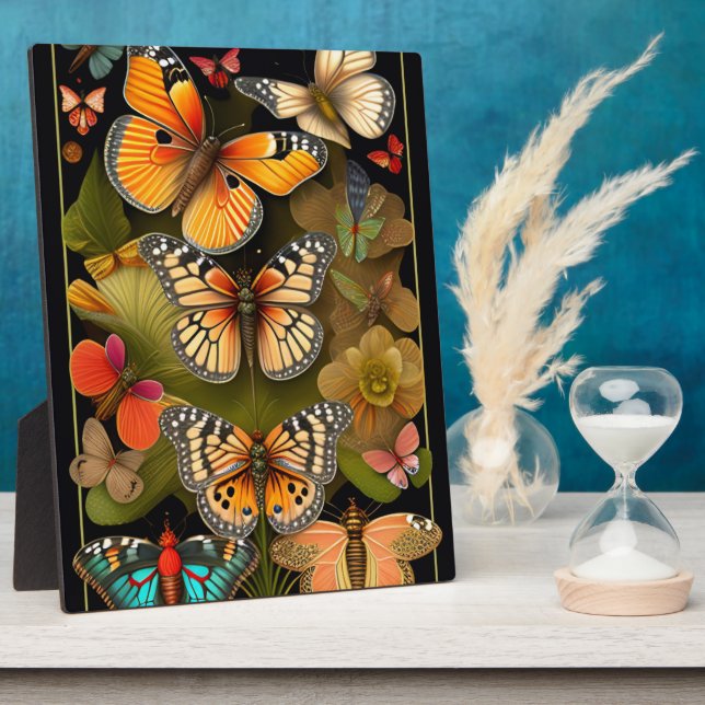 Plaque Photo Les papillons | Tabletop Haeckel moderne (Côté)