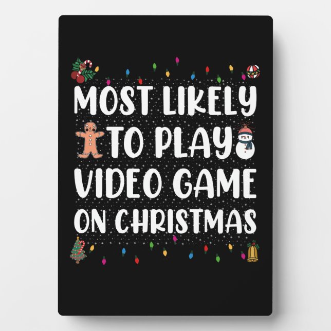 Plaque Photo Les Plus Susceptibles De Jouer Jeu Vidéo Sur Le Je (Devant)