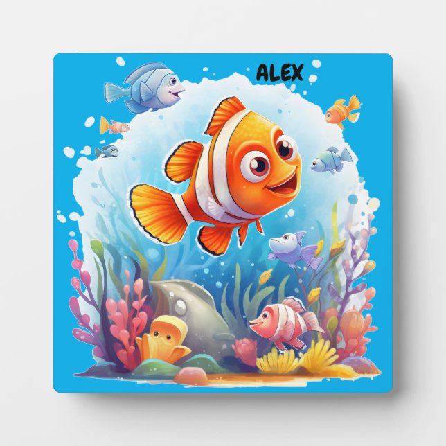 PLAQUE PHOTO LES POISSONS COLORÉS (Devant)