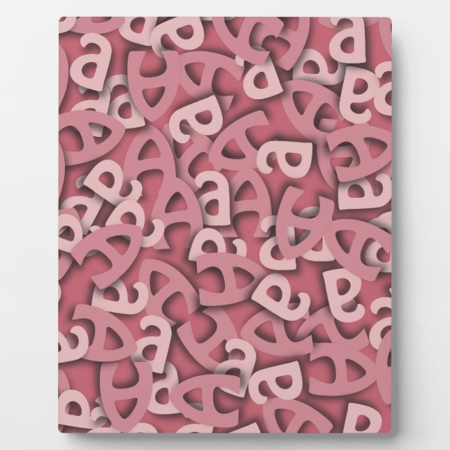 Plaque Photo Lettre A rose (Devant)