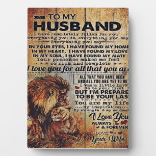 Plaque Photo Lettre adorable pour mari   Cadeau charmant pour m