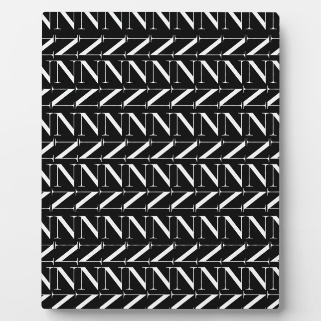 Plaque Photo Lettre initiale monogramme N (Devant)