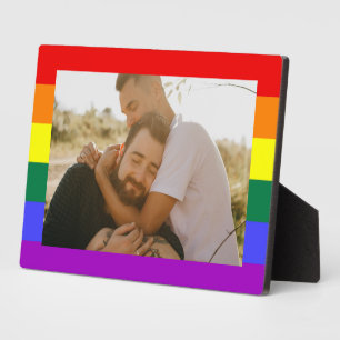 Plaque Photo LGBT Gay pride Rainbow Custom Photo Tabletop Easel