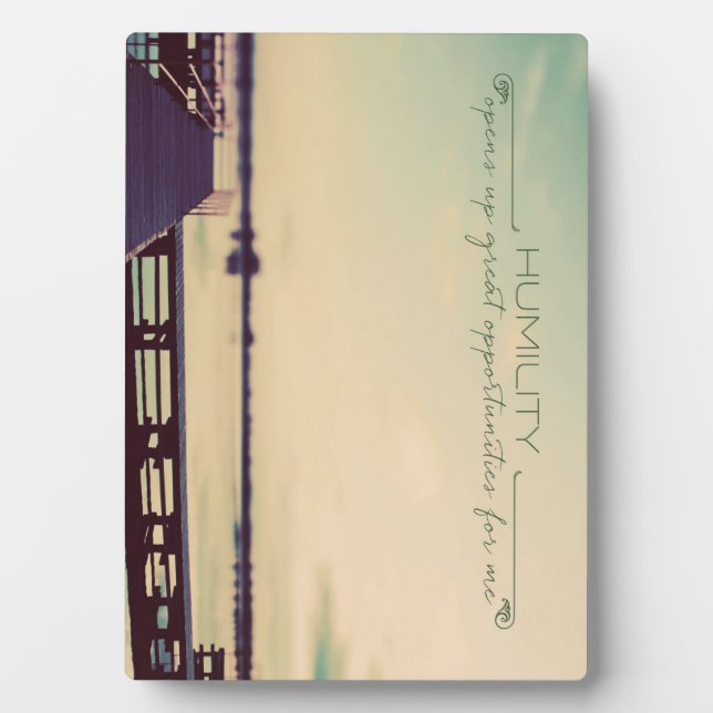 PLAQUE PHOTO L'HUMILITÉ S'OUVRE (Devant)