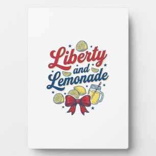 Plaque Photo Liberté et limonade patriotique citron vecteur T-s