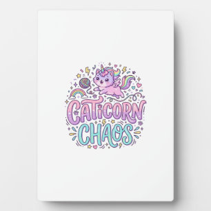 Plaque Photo Licorne Caticorne Chaos Mignon Graphique Produit P
