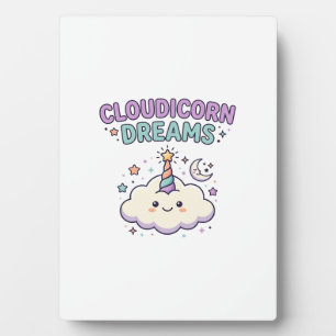 Plaque Photo Licorne Cloudicorn Rêves Tendance Graphique Tee De