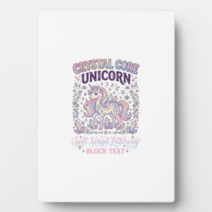 Plaque Photo Licorne Crystal Core Licorne Adorable Vector Desig